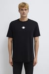 Black Reflektörlü % 100 Pamuk Bisiklet Yaka Erkek T Shirt 0613132-900 SİYAH