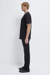 Black Reflektörlü % 100 Pamuk Bisiklet Yaka Erkek T Shirt 0613132-900 SİYAH