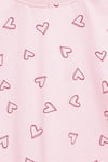 Bol Rahat Kesim Kalpli % 100 Pamuk Bisiklet Yaka Kız Çocuk T Shirt 7610400-71007 PEMBE