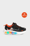 Buckhead Işıklı Renk Bloklu Bağcık ve Cırtlı Sneaker Erkek Çocuk Ayakkabı BUCK3043 SİYAH-ORANGE