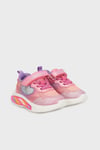 Buckhead Nina Işıklı Renk Bloklu Bağcık ve Cırtlı Sneaker Kız Çocuk Ayakkabı BUCK3042 PEMBE