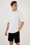 Buratti % 100 Pamuk Baskılı Oversize Bisiklet Yaka Erkek T Shirt 5902648 BEYAZ