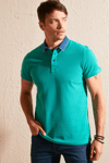 Buratti % 100 Pamuk Düğmeli Regular Fit Erkek Polo Yaka T Shirt 5902134 YEŞİL