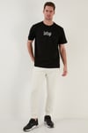Buratti % 100 Pamuk Relaxed Fit Bisiklet Yaka Erkek T Shirt 5902637 SİYAH