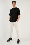 Buratti % 100 Pamuk Sırt Baskılı Oversize Bisiklet Yaka Erkek T Shirt 5902636 SİYAH