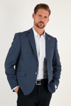 Buratti 6 Drop Çift Yırtmaçlı Klasik Blazer Comfort Fit Erkek Ceket 216VİTALE İNDİGO