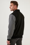 Buratti Armalı Fermuarlı Regular Fit Bomber Erkek Mont 5715896 SİYAH