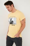 Buratti Baskılı % 100 Pamuk Bisiklet Yaka Slim Fit Erkek T Shirt 541PERFECTWAVE SARI