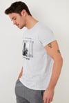 Buratti Baskılı % 100 Pamuk Bisiklet Yaka Slim Fit Erkek T Shirt 541PERFECTWAVE AÇIK GRİ
