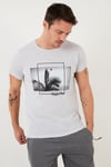 Buratti Baskılı % 100 Pamuk Bisiklet Yaka Slim Fit Erkek T Shirt 541PERFECTWAVE AÇIK GRİ