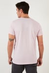 Buratti Baskılı % 100 Pamuk Bisiklet Yaka Slim Fit Erkek T Shirt 541MARTİNA AÇIK PEMBE