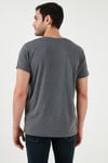 Buratti Baskılı Bisiklet Yaka Pamuklu Slim Fit Erkek T Shirt 541DPRTMNT24 ANTRASİT