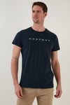 Buratti Baskılı Bisiklet Yaka Pamuklu Slim Fit Erkek T Shirt 541DPRTMNT24 LACİVERT