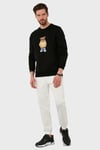 Buratti Baskılı Pamuk Karışımlı Regular Fit Bisiklet Yaka Erkek Sweat 6141002B SİYAH