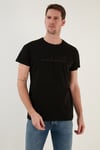 Buratti Bisiklet Yaka % 100 Pamuk Slim Fit Erkek T Shirt 541NATURE SİYAH