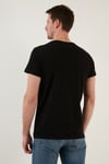 Buratti Bisiklet Yaka % 100 Pamuk Slim Fit Erkek T Shirt 541NATURE SİYAH