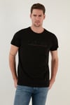 Buratti Bisiklet Yaka % 100 Pamuk Slim Fit Erkek T Shirt 541NATURE SİYAH