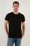 Buratti Bisiklet Yaka % 100 Pamuk Slim Fit Erkek T Shirt 541NATURE SİYAH