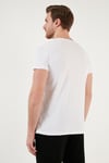 Buratti Bisiklet Yaka Pamuklu Slim Fit Erkek T Shirt 541QUINT BEYAZ