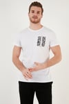 Buratti Bisiklet Yaka Pamuklu Slim Fit Erkek T Shirt 541QUINT BEYAZ