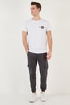 Buratti Bisiklet Yaka Pamuklu Slim Fit Erkek T Shirt 541THERE BEYAZ