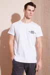 Buratti Bisiklet Yaka Pamuklu Slim Fit Erkek T Shirt 541THERE BEYAZ
