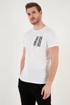 Buratti Bisiklet Yaka Pamuklu Slim Fit Erkek T Shirt 541QUINT BEYAZ