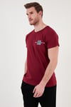 Buratti Bisiklet Yaka Pamuklu Slim Fit Erkek T Shirt 541THERE BORDO