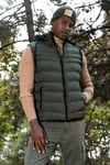 Buratti Çıkarılabilir Kapüşonlu Suya ve Rüzgara Dayanıklı Slim Fit Şişme Erkek Yelek 649006 HAKİ