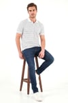 Buratti Çizgili Kısa Kollu Düğmeli Erkek Polo T Shirt 5904026 İNDİGO