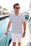Buratti Çizgili Kısa Kollu Düğmeli Erkek Polo T Shirt 5904026 İNDİGO