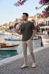 Buratti Comfort Boru Paça Normal Bel Pantolon Erkek Kot Pantolon 4412C66TEXAS BEJ