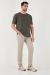 Buratti Comfort Boru Paça Normal Bel Pantolon Erkek Kot Pantolon 4412C66TEXAS BEJ