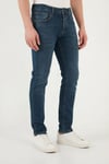 Buratti Dar Kalıp Düşük Bel Dar Paça Jeans Erkek Kot Pantolon 1115C55NAPOLI YEŞİL-MAVİ