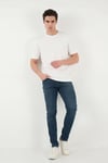 Buratti Dar Kalıp Düşük Bel Dar Paça Jeans Erkek Kot Pantolon 1115C55NAPOLI YEŞİL-MAVİ