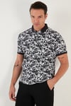 Buratti Desenli Pamuklu Slim Fit Erkek Polo Yaka T Shirt 646B3550 ANTRASİT