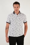 Buratti Desenli Pamuklu Slim Fit Erkek Polo Yaka T Shirt 646B3490 SİYAH