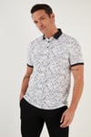 Buratti Desenli Pamuklu Slim Fit Erkek Polo Yaka T Shirt 646B3540 SİYAH