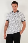 Buratti Desenli Pamuklu Slim Fit Erkek Polo Yaka T Shirt 646B3490 SİYAH