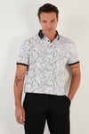 Buratti Desenli Pamuklu Slim Fit Erkek Polo Yaka T Shirt 646B3540 SİYAH
