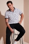 Buratti Desenli Pamuklu Slim Fit Erkek Polo Yaka T Shirt 646B3490 SİYAH