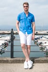 Buratti Düğmeli Yaka Pamuklu Slim Fit Cepli Erkek Gömlek CF21S111153 ORTA-MAVİ