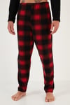 Buratti Ekose Regular Fit Bisiklet Yaka Kışlık Polar Erkek Pijama Takımı 60961001 SİYAH-KIRMIZI