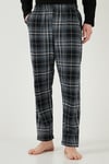 Buratti Ekoseli Cepli Beli Lastikli % 100 Pamuk Regular Fit Erkek Pijama Takımı 6572001 SİYAH-ANTRASİT