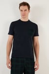 Buratti Ekoseli Pamuklu Regular Fit Kısa Kollu Erkek Pijama Takımı 6572002 LACİVERT