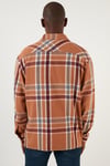 Buratti Ekoseli Tek Cepli Regular Fit Kışlık Oduncu Erkek Gömlek CF23W194571 CAMEL