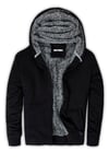 Buratti İçi Kürklü Kapüşonlu  Slim Fit Erkek Sweat 575708 SİYAH