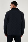 Buratti Kapitoneli Regular Fit Kadife Detaylı Erkek Mont 497LEROY LACİVERT