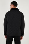 Buratti Kapitoneli Regular Fit Kadife Detaylı Erkek Mont 497LEROY SİYAH