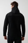 Buratti Kapüşonlu Dik Yaka Şardonlu Slim Fit Erkek Sweat 5655268 SİYAH-SİYAH